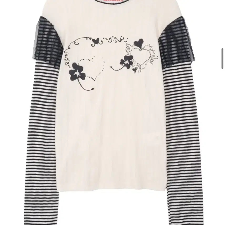 [BUNJANG] Highschool Disco Lace Layered Long Sleeve / 하이스쿨디스코 레이스 레이어드 롱슬리브