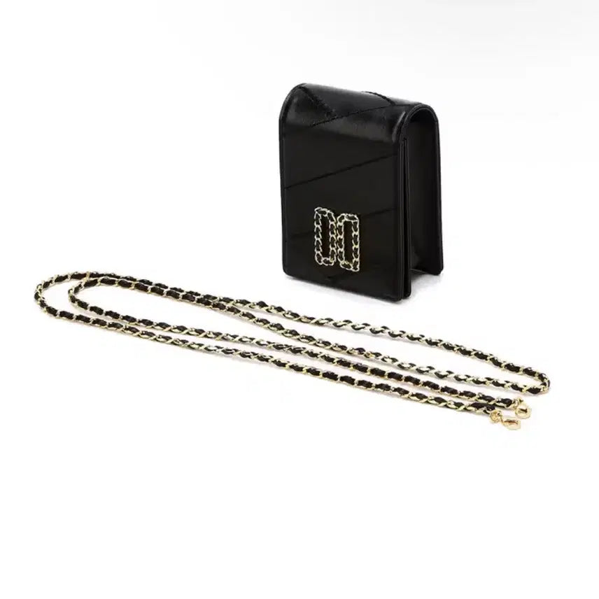 [BUNJANG] Daks Black Quilted Chain Crossbody Bag / 닥스 블랙 퀼팅 체인 크로스백