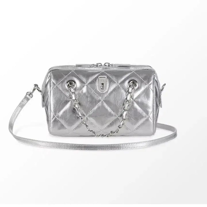 [BUNJANG] Love Charm Ode Boston Bag Silver / 러브참 오드 보스톤백 실버