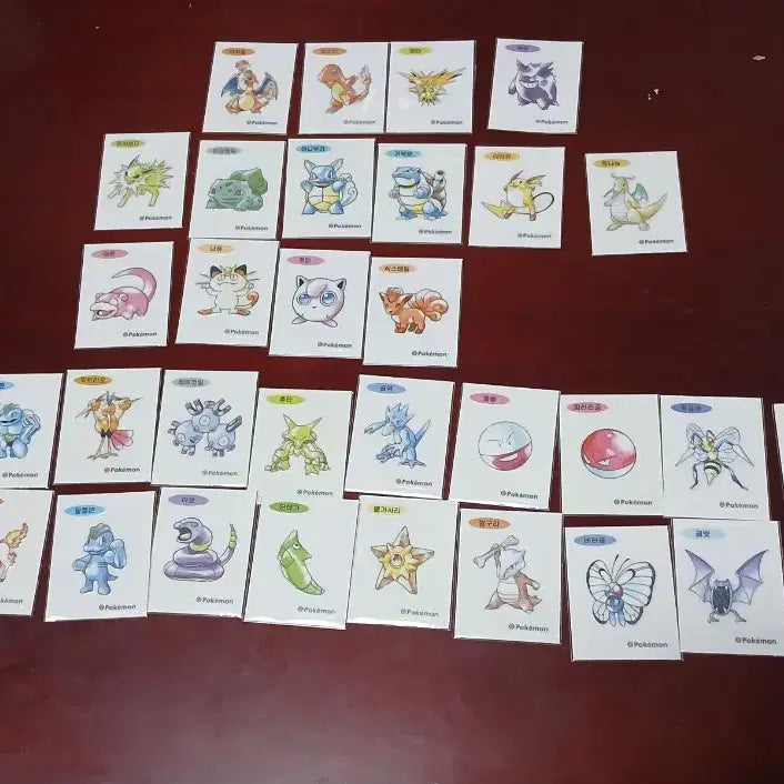 [BUNJANG] Pokemon 30th Anniversary Retro Artwork Ttibu Seal / 포켓몬 레트로 30주년 아트웍 띠부씰 교환/ 판매