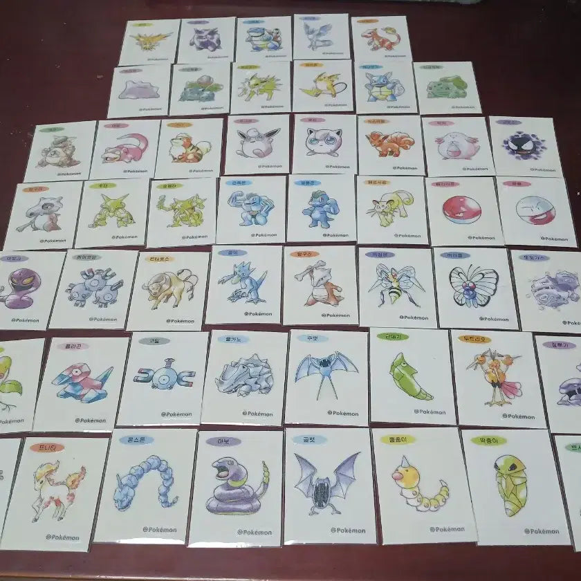 [BUNJANG] Pokemon 30th Anniversary Retro Artwork Ttibu Seal / 포켓몬 레트로 30주년 아트웍 띠부씰 교환/ 판매