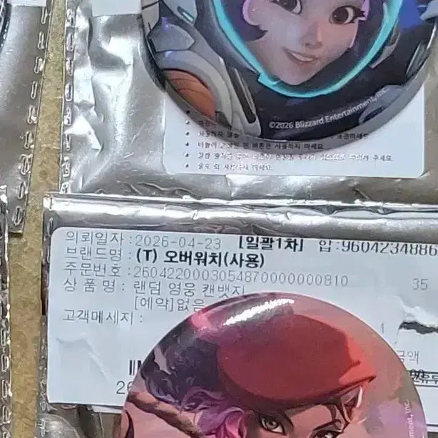 [BUNJANG] Overwatch Random Hero Can Badge Juno Sierra Set / 오버워치 랜덤 영웅 캔뱃지 주노 시에라 세트
