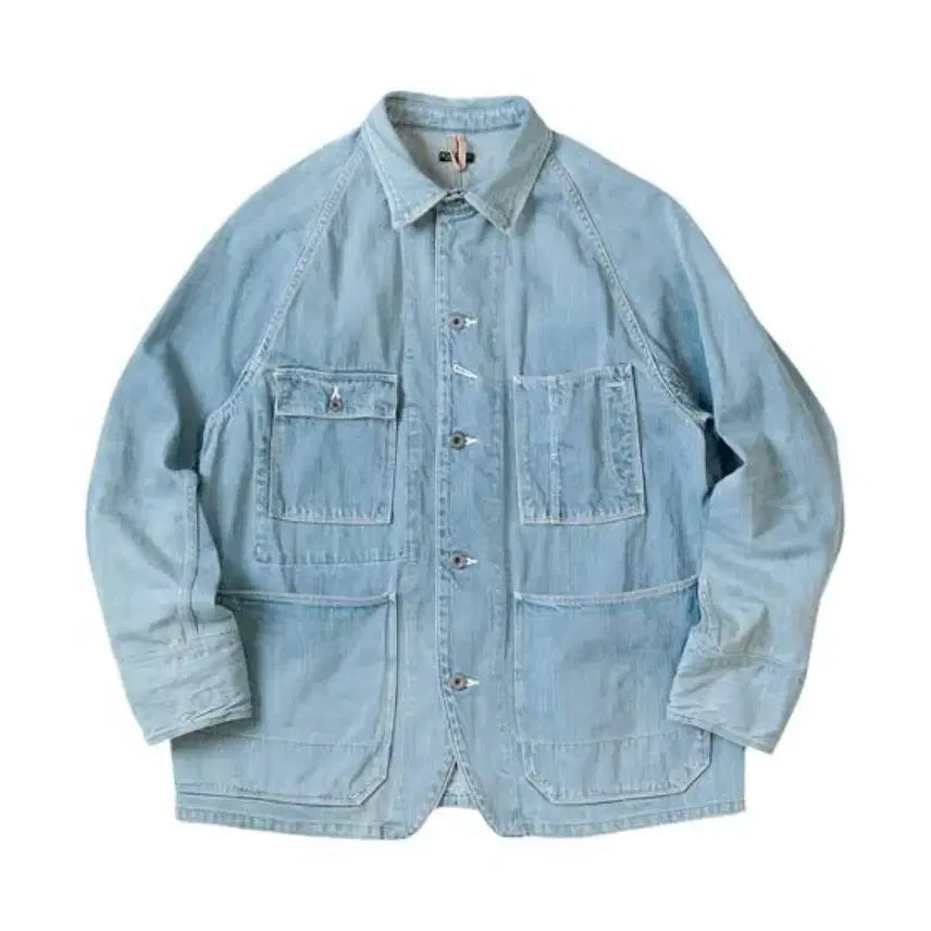 [BUNJANG] Kapital Cactus Coverall Jacket Size 2 / 캐피탈 데님 캑터스 커버올 자켓 2사이즈 워싱