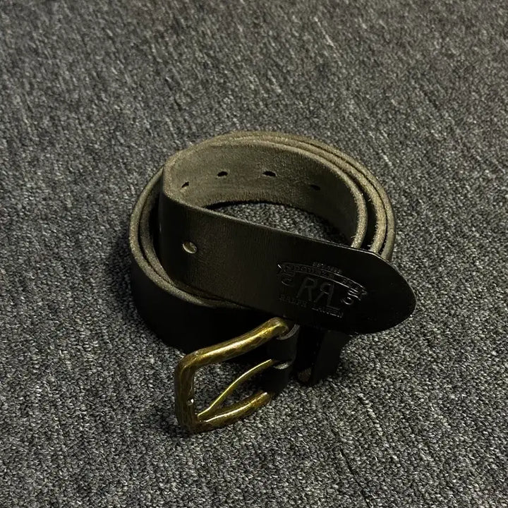 [BUNJANG] RRL Leather Belt Black / RRL(더블알엘) 레더 벨트 블랙