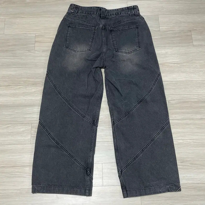 [BUNJANG] Washed Wide Denim Pants / 워싱 와이드 데님팬츠