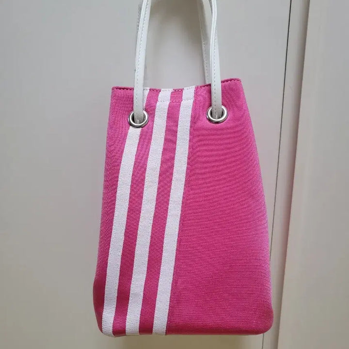[BUNJANG] Adidas Pink Mini Tote Bag Upcycled / 아디다스 핑크색 미니 토트백 업사이클