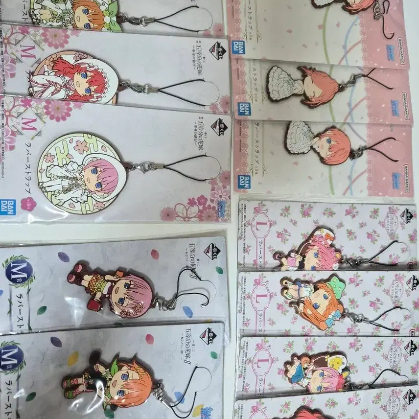 [BUNJANG] The Quintessential Quintuplets Rubber Strap Keychain Set / 5등분의 신부 러버 스트랩 키링 세트