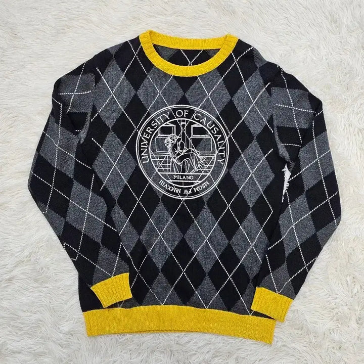 [BUNJANG] MSGM Argyle Check Knit Sweater (M) / MSGM 아가일체크 니트 M