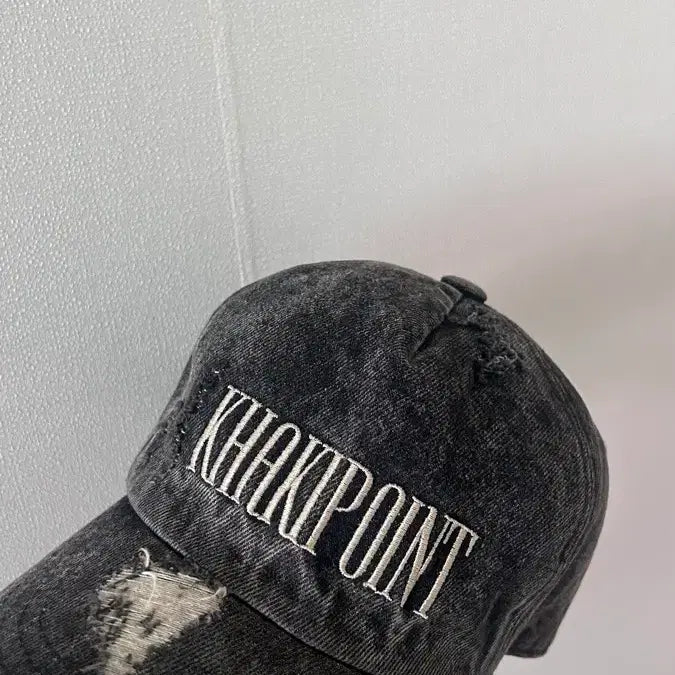 [BUNJANG] Destroyed Denim Cap (Gray) / 카키포인트 모자 destroyed denim cap(gray)