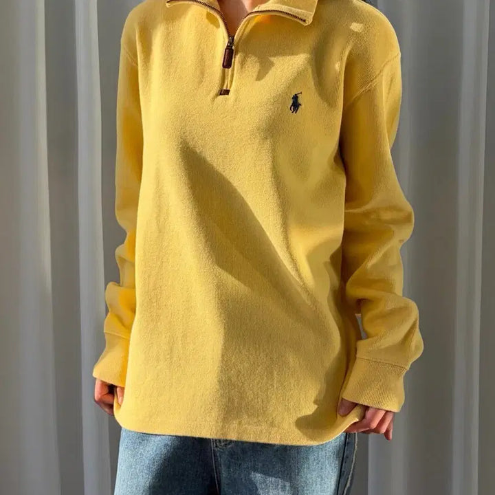 [BUNJANG] Polo Ralph Lauren Quarter Zip Pullover Sweatshirt / [S]폴로 랄프로렌 쿼터집 풀오버 스웻 셔츠