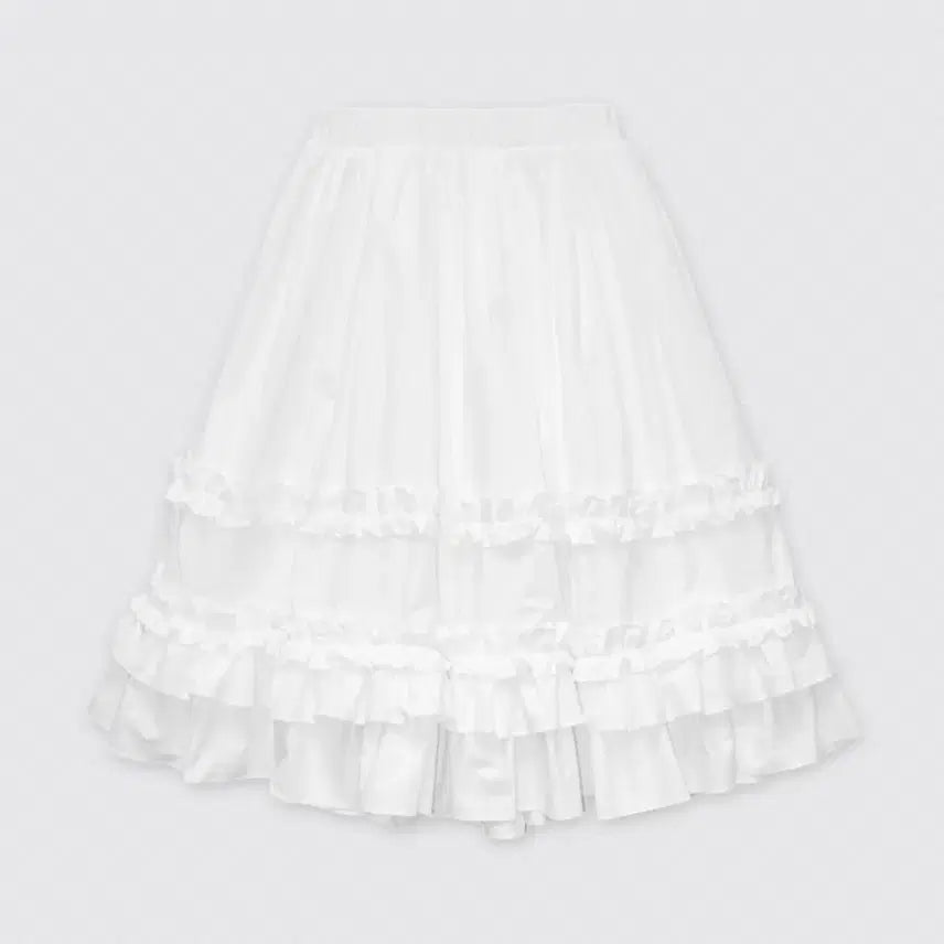 [BUNJANG] Spigen Studio Ruffle Pleated Midi Skirt / 생긴스튜디오 RUFFLE PLEATED MIDI SKIRT