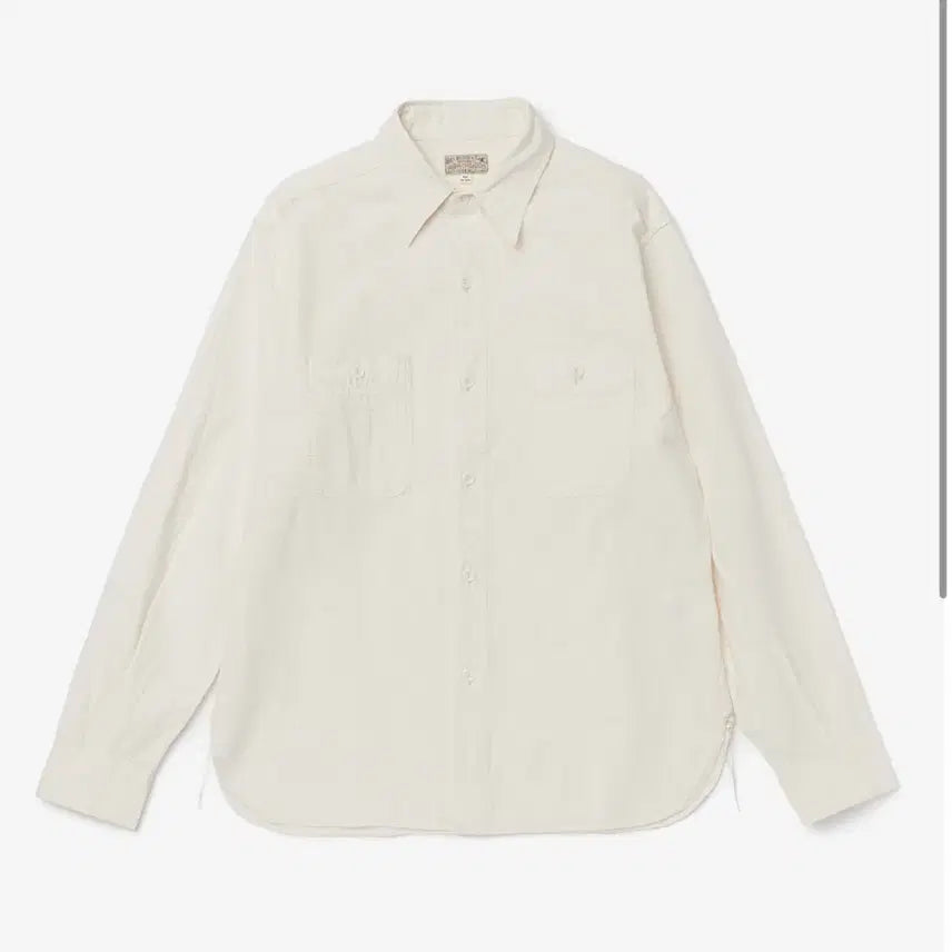[BUNJANG] Buzz Rickson Chambray White Shirt L / 버즈릭슨 샴브레이 화이트 셔츠 L