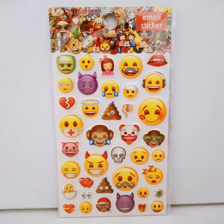[BUNJANG] Fuzzy Emoji Stickers / [고전문구] 폭신 에모지 스티커