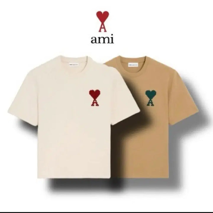 [BUNJANG] AMI Big Logo Embroidered Short Sleeve T-Shirt / 아미 빅로고 자수 반팔 정품
