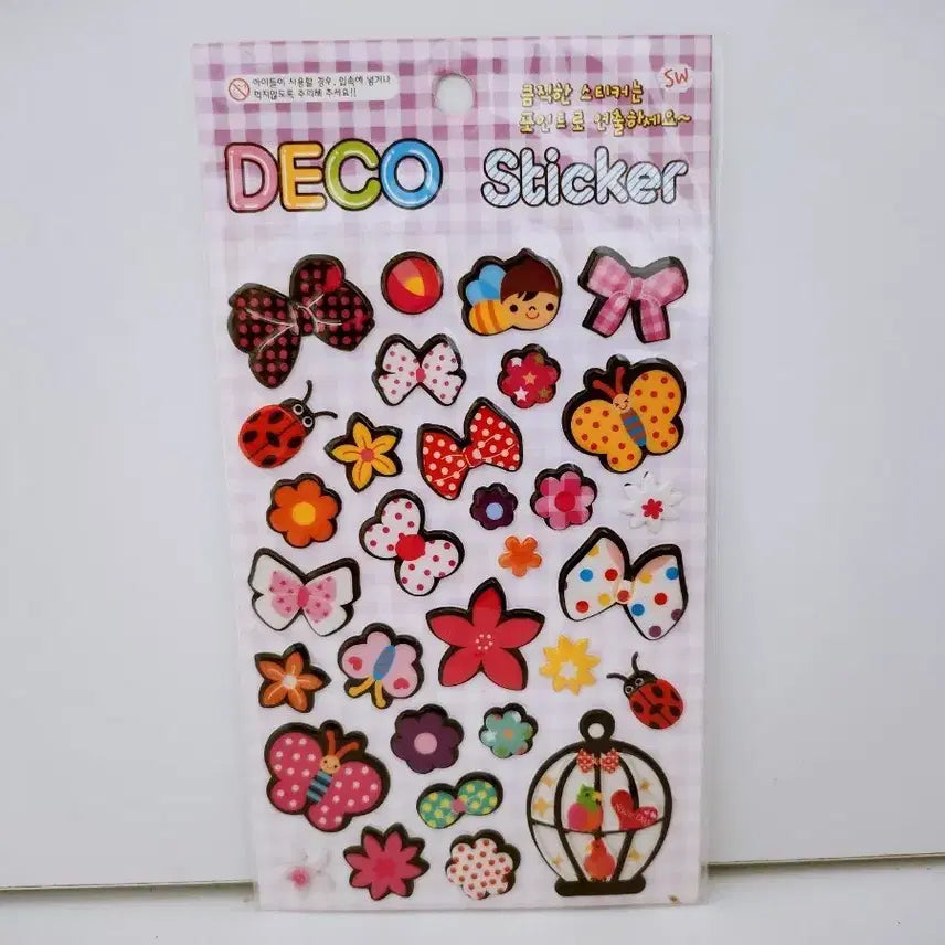 [BUNJANG] 3D Ribbon Deco Sticker / [고전문구] 입체 리본 데코 스티커