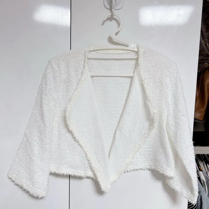 [BUNJANG] Flatper Linen Summer Collarless Jacket Cardigan (New) / 플랫퍼 샤쉐 린넨 여름 노카라 자켓 가디건 (새상품)