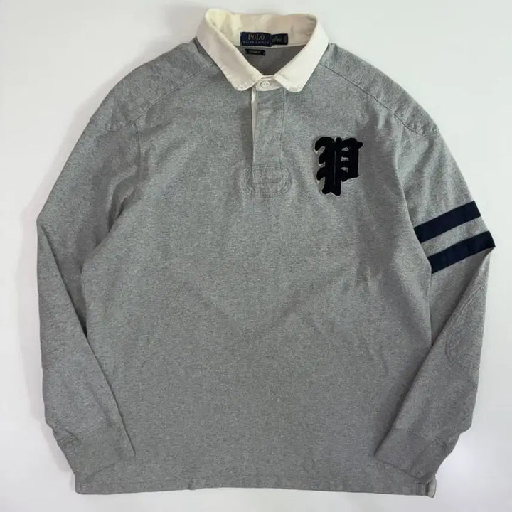 [BUNJANG] Polo Ralph Lauren Rugby Shirt Grey L / 폴로 랄프로렌 럭비티 그레이 L