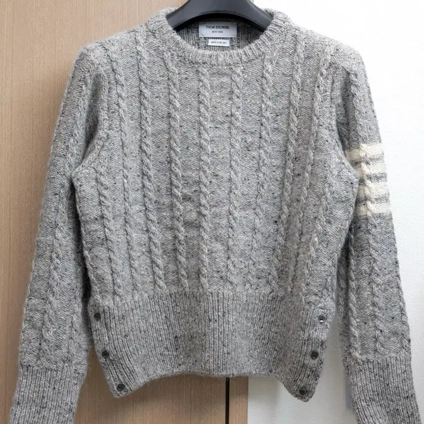 [BUNJANG] Thom Browne Donegal Cable Knit Sweater Grey / 톰브라운 사선 도니골 케이블 니트 그레이 3