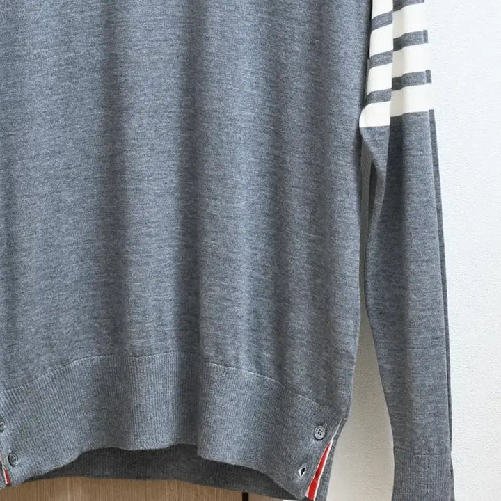 [BUNJANG] Thom Browne Diagonal Merino Wool Knit Grey Size 100 / 톰브라운 사선 메리노울 니트 그레이 3