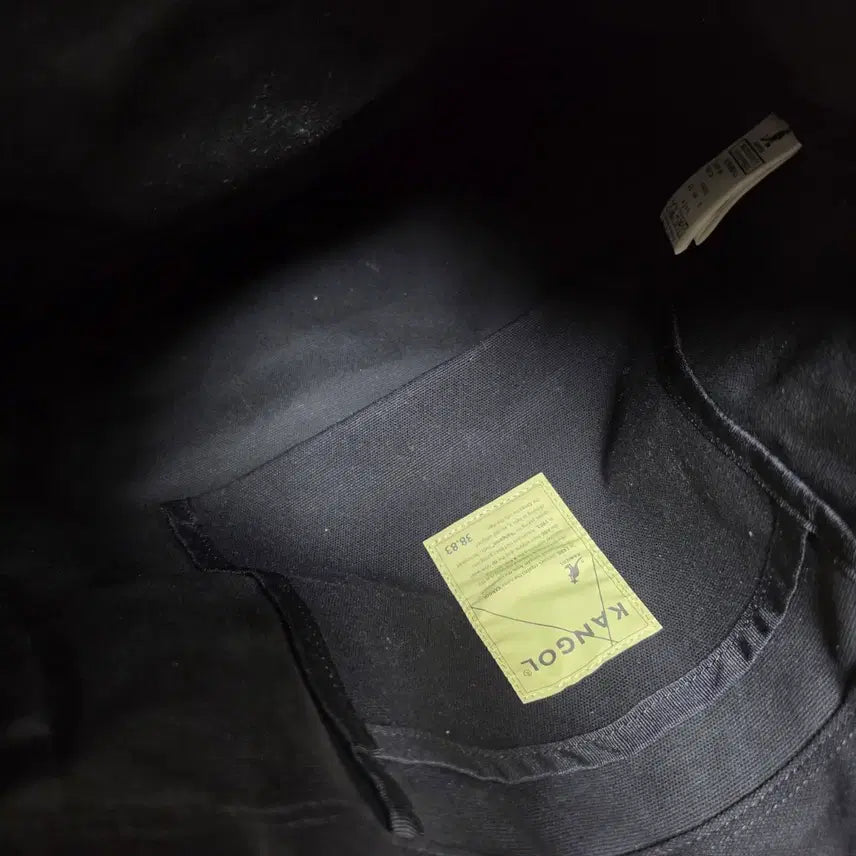 [BUNJANG] Kangol Black Canvas Tote Bag / 캉골 블랙 캔버스 백