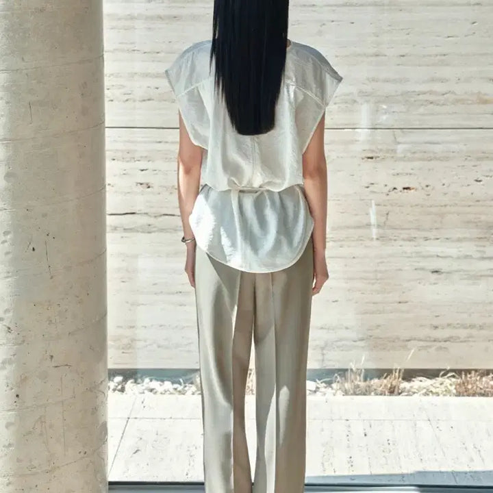 [BUNJANG] SIYAZU Drape Bootcut Slacks (Khaki Brown, S) / SIYAZU 시야쥬 드레이프 부츠컷 슬랙스 (카키브라운 S)