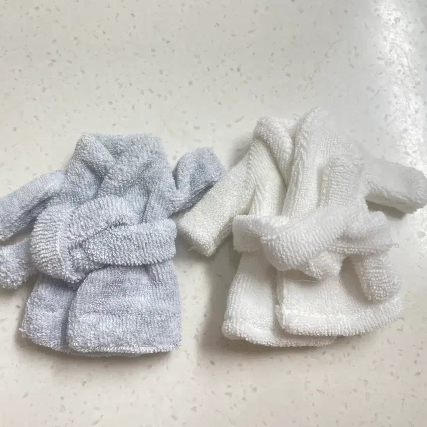 [BUNJANG] Obitsu Bathrobe Grey/White / 오비츠 목욕가운 그레이/화이트