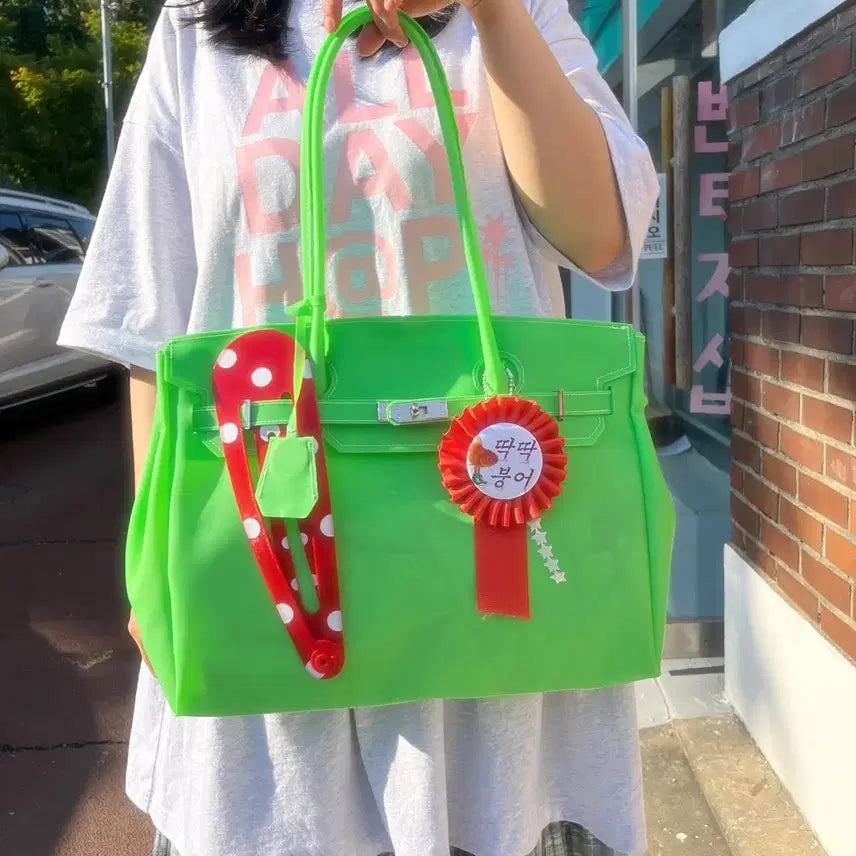 [BUNJANG] Green Jelly Birkin Bag / 초록 젤리버킨