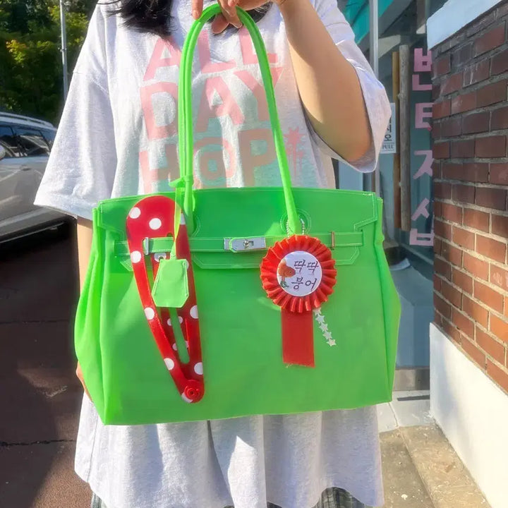 [BUNJANG] Green Jelly Birkin Bag / 초록 젤리버킨