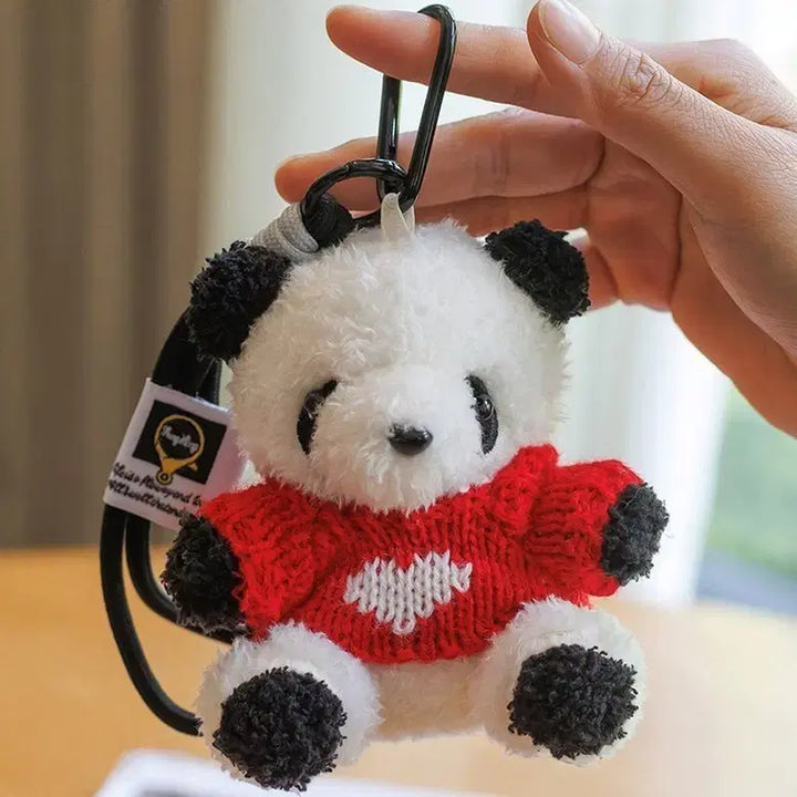 [BUNJANG] Knit Panda Bear Doll Keychain / 니트 판다 곰돌이 인형 키링