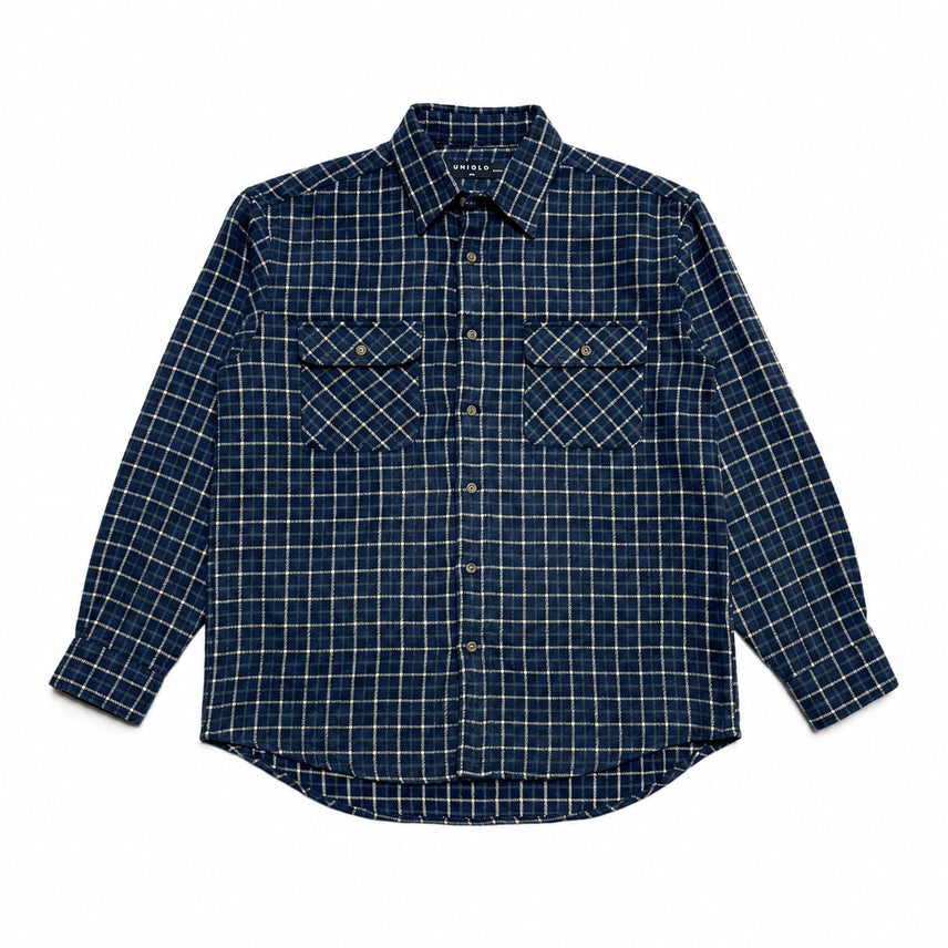 [BUNJANG] Uniqlo Heavy Check Flannel Shirt (M) / JPN 00s 일본 빈티지 y2k 아메카지 올드 유니클로 헤비 체크 셔츠
