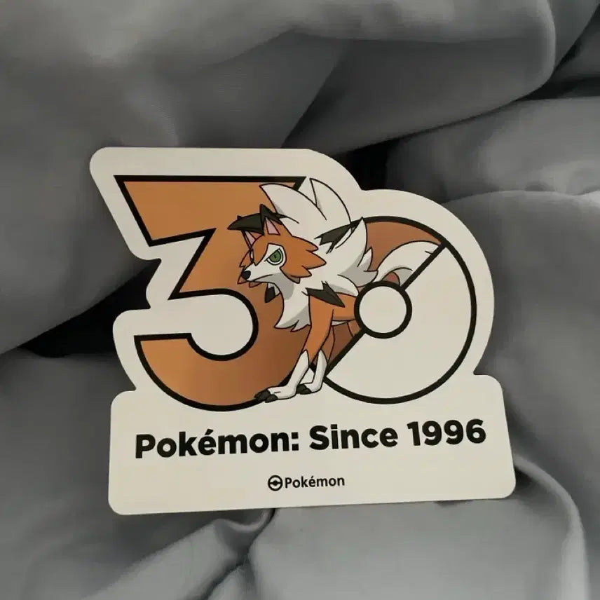 [BUNJANG] Pokemon 30th Anniversary Sticker Lycanroc Dusk Form / 포켓몬 30주년 기념 스티커 루가루암 황혼의 모습