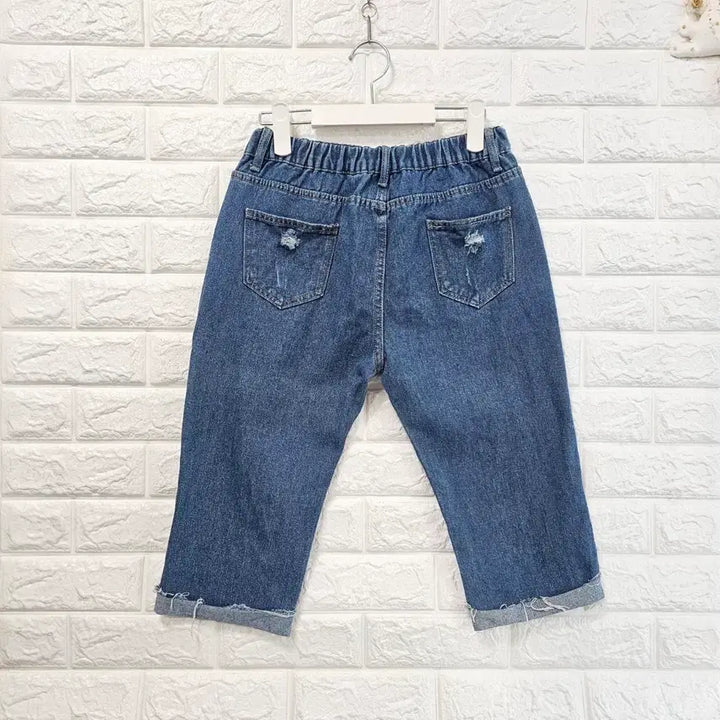 [BUNJANG] 7-Length Denim Shorts / 디스트로이드칠부바지