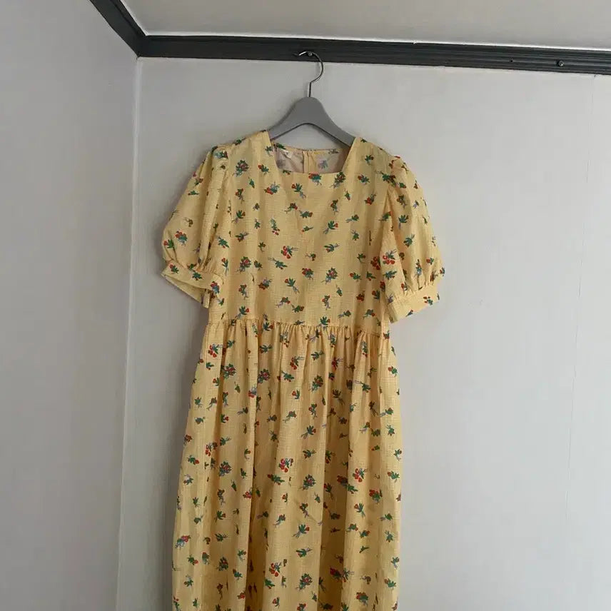 [BUNJANG] Floral Print Long Dress / 프리 새제품 화사하고 여성스런 롱원피스 예뻐요