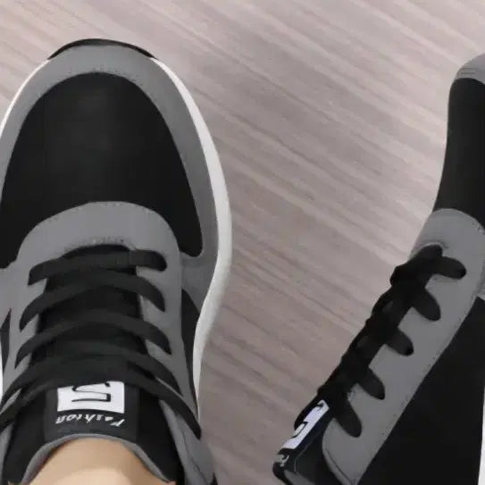[BUNJANG] Fashion Sneakers - Black/Gray / 블랙/회색 패션 스니커즈 운동화