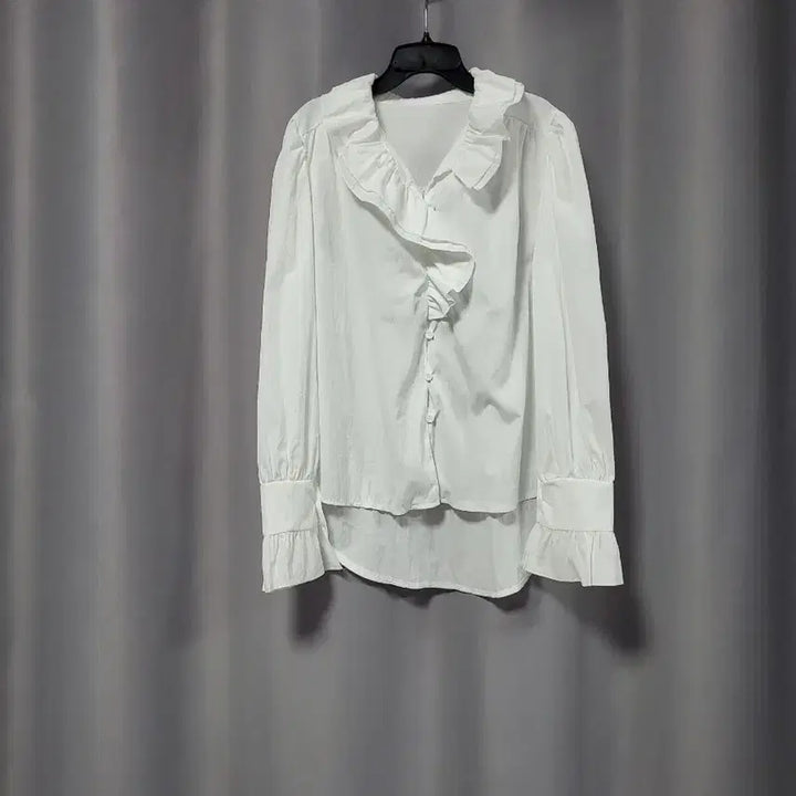 [BUNJANG] White Frill Blouse / 화이트 프릴 블라우스