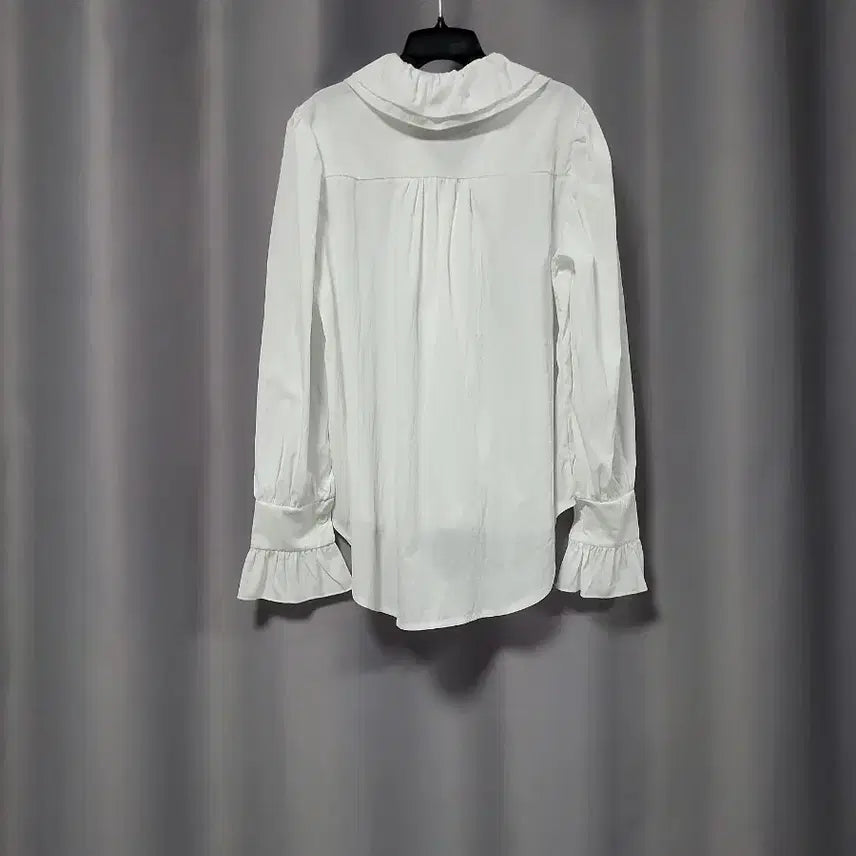 [BUNJANG] White Frill Blouse / 화이트 프릴 블라우스