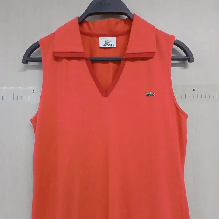 [BUNJANG] Lacoste Orange Sleeveless Dress / 라코스테 오렌지 민소매 원피스
