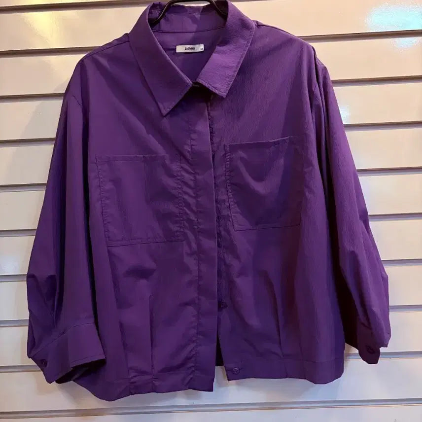 [BUNJANG] Zishen Purple Oversized Fit Shirt / zishen 퍼플 셔츠