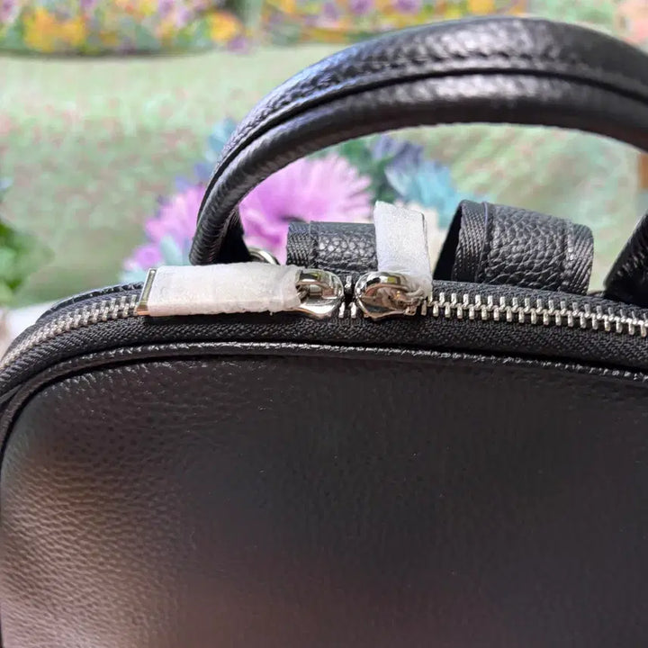 [BUNJANG] Esquire Black Leather Backpack / 새상품 급처) 에스콰이어 가죽 가방
