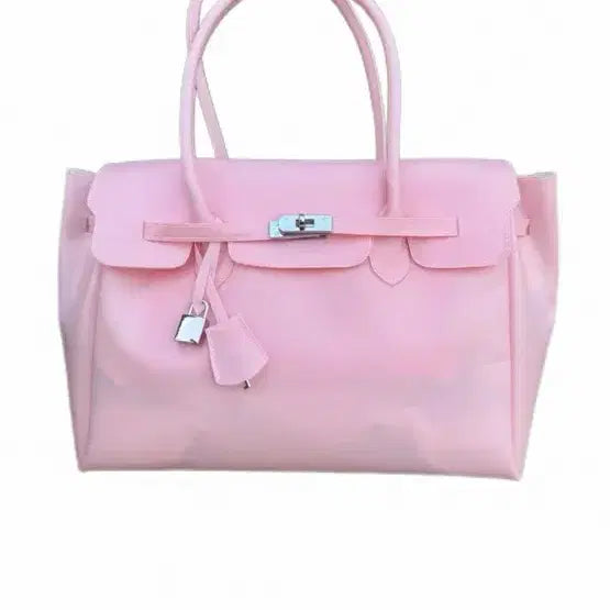 [BUNJANG] Sky Blue Jelly Tote Bag / 핑크/파스텔퍼플/스카이블루 젤리 토트백