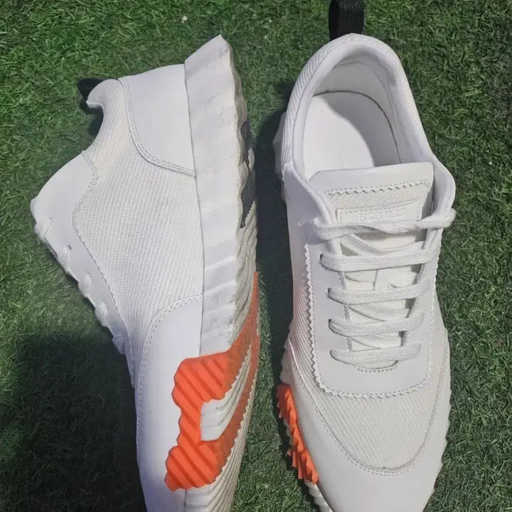 [BUNJANG] Hermes Bouncing Sneakers Black and Orange Size 43 / 에르메스 바운싱 스니커즈 43