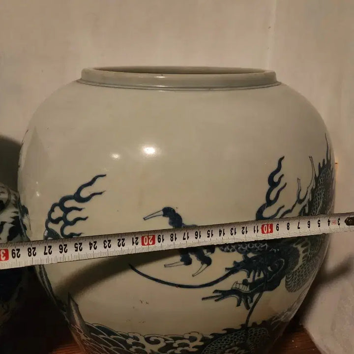 [BUNJANG] Antique Celadon Porcelain Dragon Vase / 옛날도자기 용그림