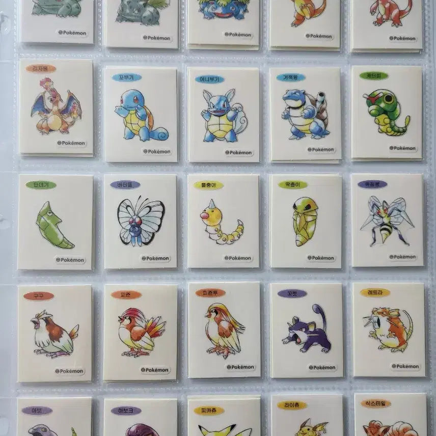 [BUNJANG] Pokemon 30th Anniversary Artwork Special Full Set Sticker Collection / 포켓몬  시즌5  30주년 아트워크 띠부씰 아트웍 스페셜 전종판매