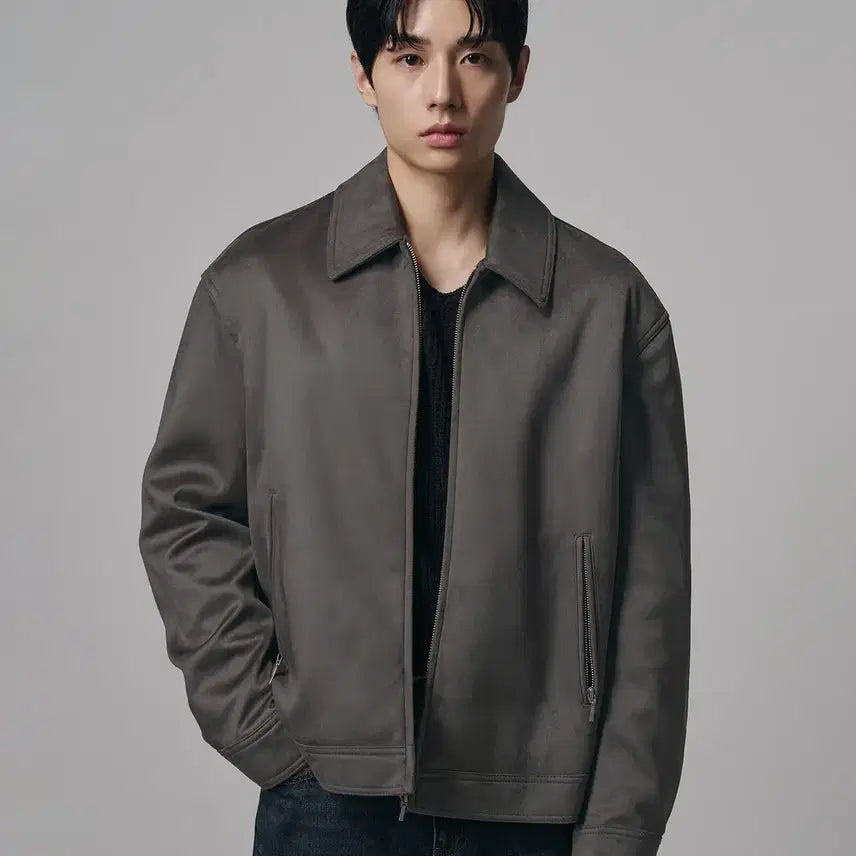 [BUNJANG] Drawfit Re-edition Suede Jacket [Grey] / 드로우핏 리에디션 스웨이드 자켓 [GREY]