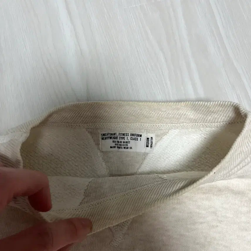 [BUNJANG] Real McCoy USAF Sweatshirt Ivory / 리얼맥코이 USAF 미군 맨투맨 스웻셔츠 아이보리