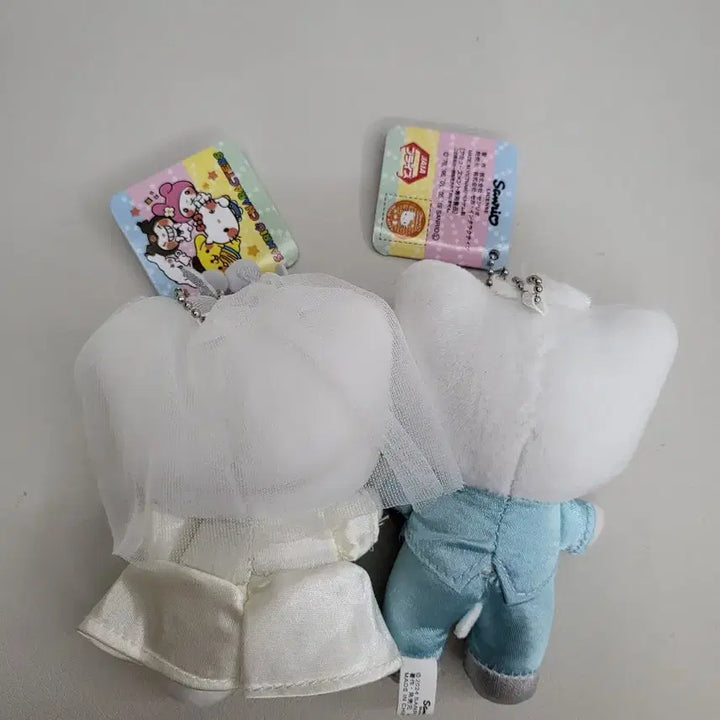 [BUNJANG] Hello Kitty Wedding Couple Doll Keychain Set / 헬로키티 웨딩 커플 인형 키링세트