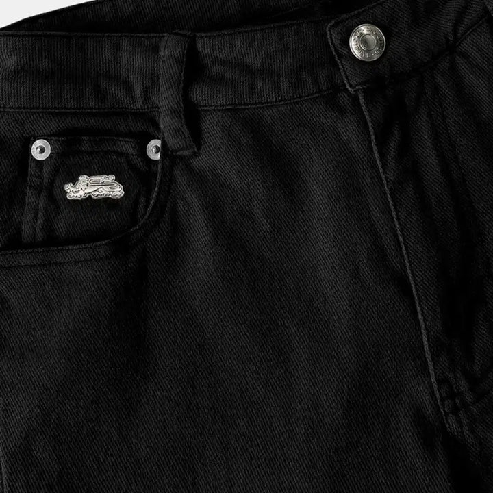 [BUNJANG] Badblood Black Low-Rise Bootcut Pants / [트와이스사나 청바지, 새상품, 정가12.9만원] 배드블러드 부츠컷 팬츠