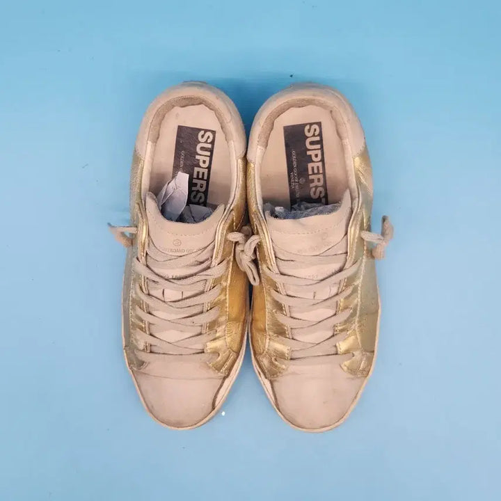 [BUNJANG] Golden Goose Superstar Metallic Gold Sneakers / hh 골든구스 슈퍼스타 메탈릭 골드 스니커즈 37 240