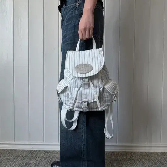 [BUNJANG] RatsU Nostalgia Stripe Backpack / 새상품) 라츠유 노스텔지아 스트라이프 백팩