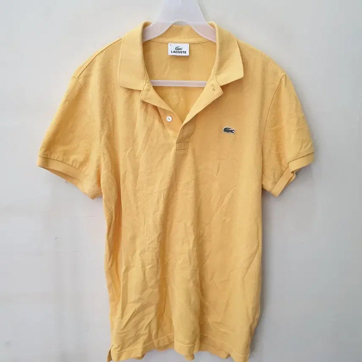 [BUNJANG] Lacoste Yellow Short-Sleeve Polo Shirt - Size 5 / [ 5 ] 라코스테 옐로우 반팔 카라티